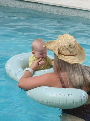 SUNNYLiFE Baby Float Together-  Uppblåsbar Flytmadrass, Sammy the Seagull