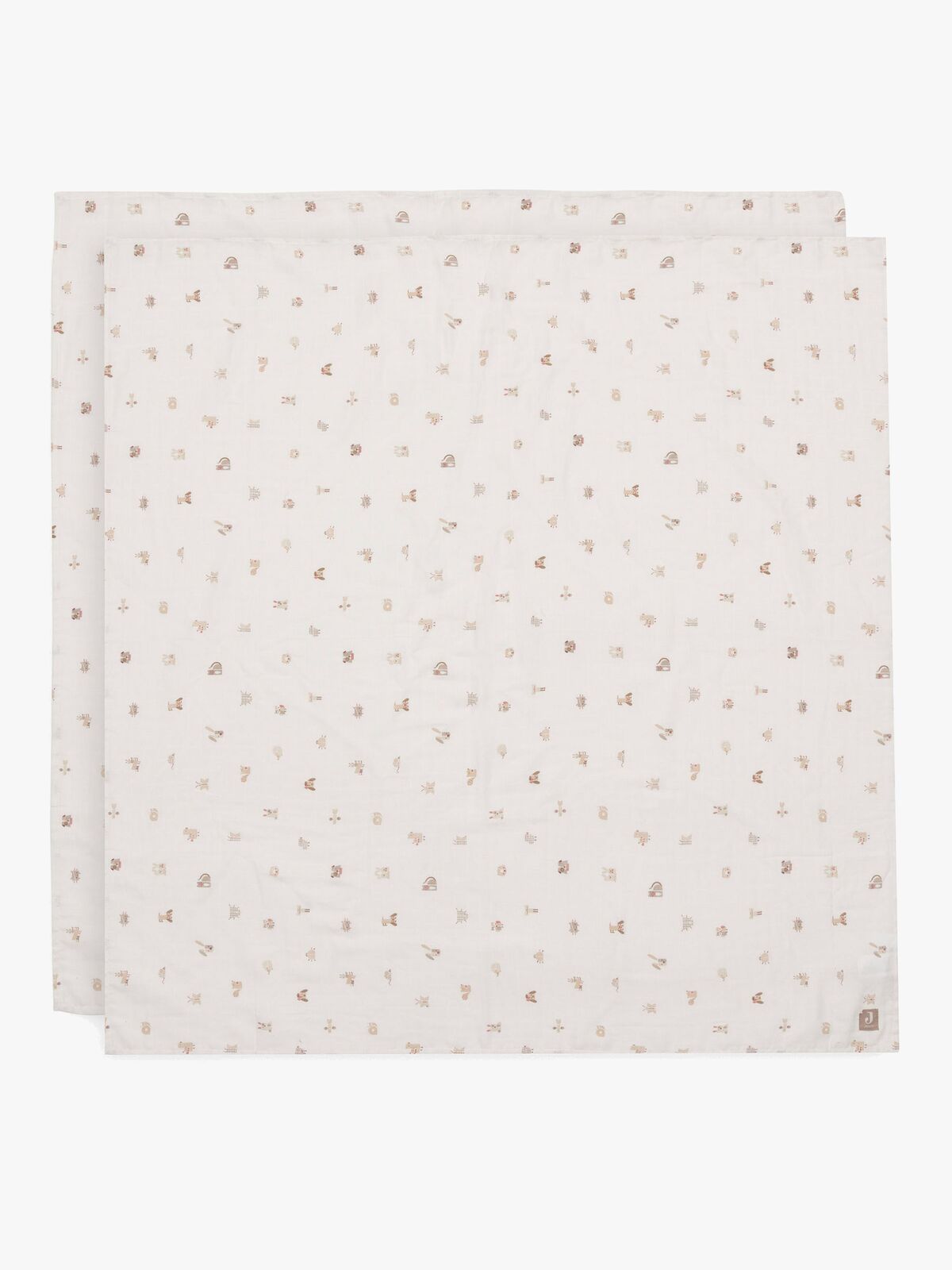 Jollein Muslinfilt 115x115 cm 2-Pack, Animal Friends