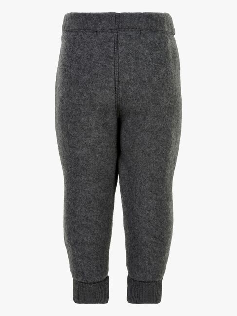 Mikk-Line Ullfleecebyxor Barn, Anthracite Melange