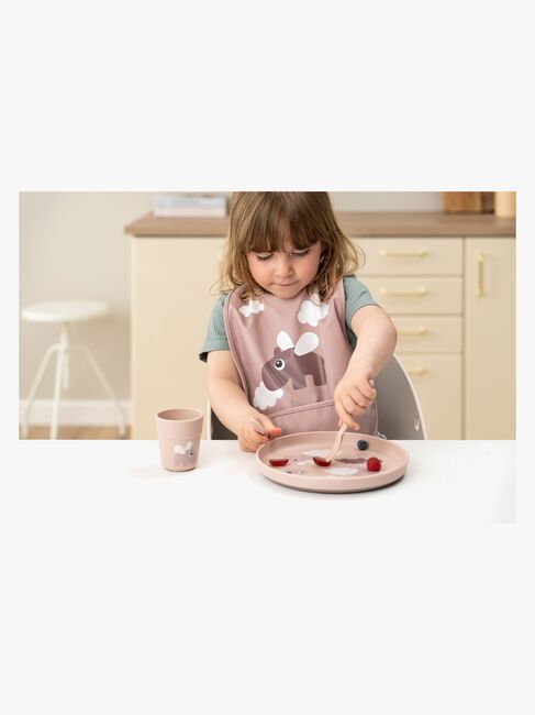 Done By Deer Foodie Tallrik Happy Clouds, Rosa