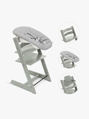 Stokke Tripp Trapp Matstol Bundle inkl. Newborn Set, Glacier Green