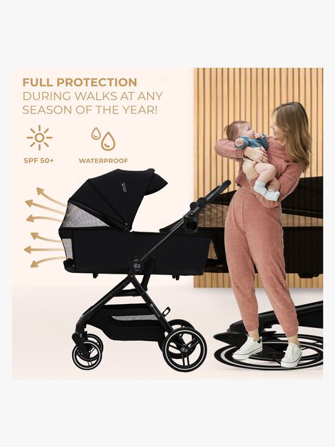 Kinderkraft YOXI 2-in-1 Duovagn, Pure Black