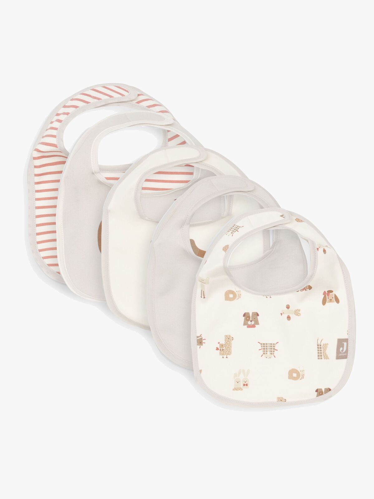 Jollein Bandana Dregglis Vattentät 5-Pack, Animal Friends