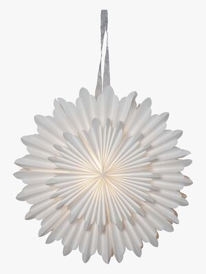 Star Trading Papirstjerne Crystal 50 cm, Hvit