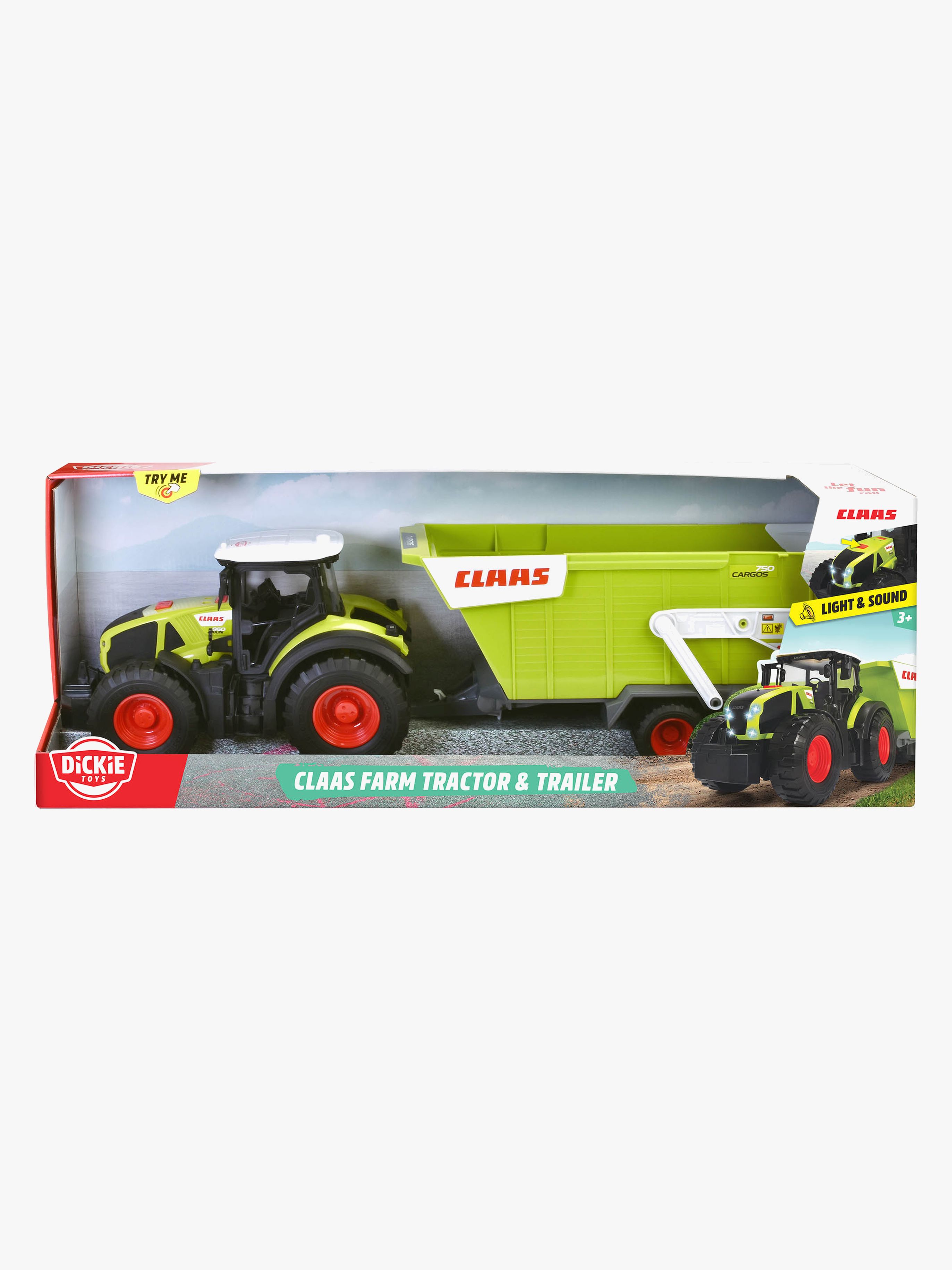 Dickie Toys CLAAS Traktor med Trailer