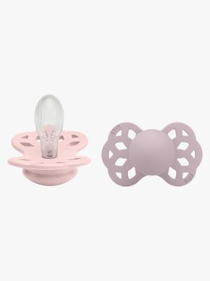 BIBS Infinity Smokker 2-pack Silikon Str 2 Symmetrisk, Blossom/Dusky Lilac