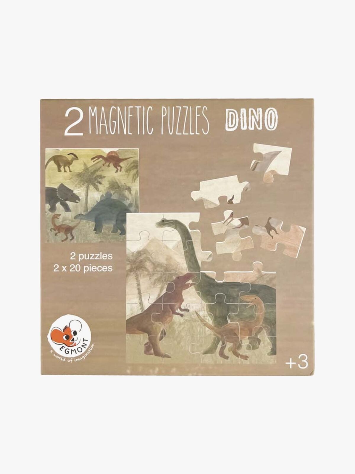 Egmont Toys Magnetiska Pussel 20 Bitar Dino