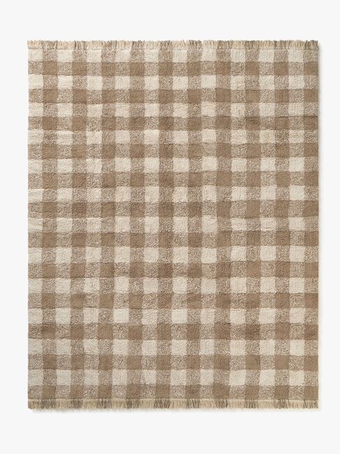 Lorena Canals Tvättbar Vichy Matta 150x180 cm, Marron