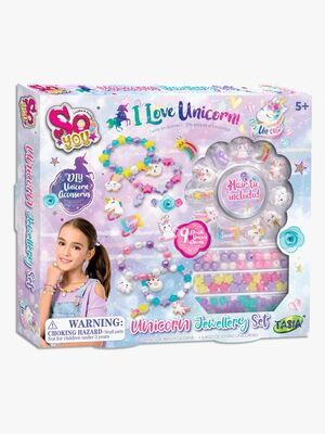 So Beads Pärlset med Berlocker Enhörning