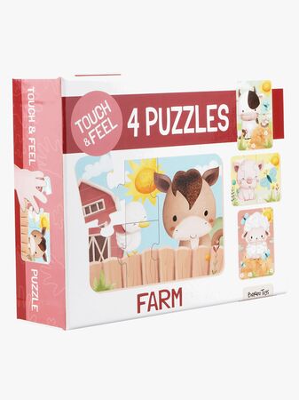 Barbo Toys  Rör & känn Pussel Bondgårdsvänner 4-i-1
