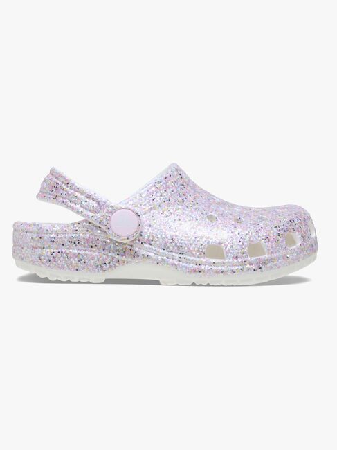 Crocs Classic Fantasy Glitter Kids Tofflor, White