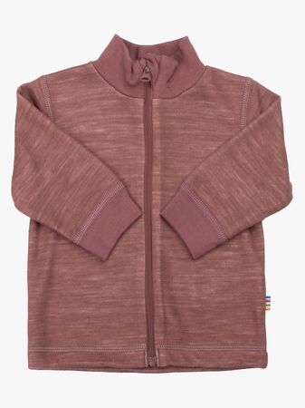 Joha Tröja Zip Merinomix, Dark Rose