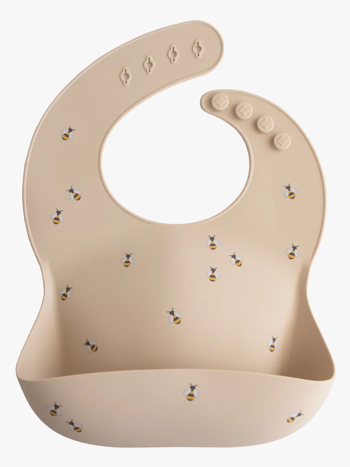 Mushie Haklapp Silikon Bees, Beige