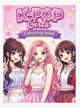 ColoursbyCPH K-POP Girls Målarbok