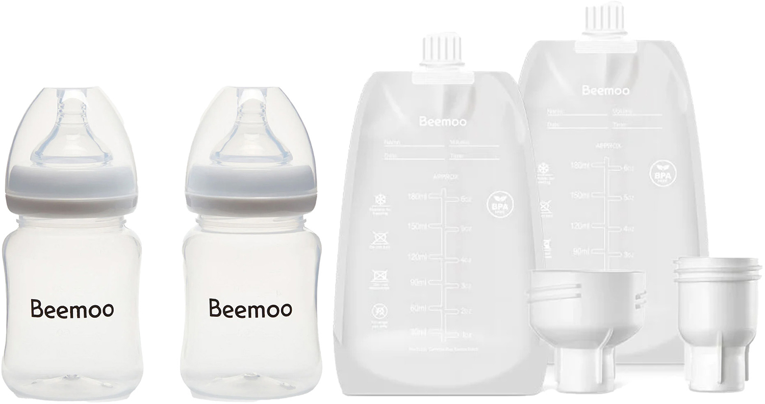 Beemoo CARE 180 ml Flaskor 2-pack &  Bröstmjölkpåsar 30-pack