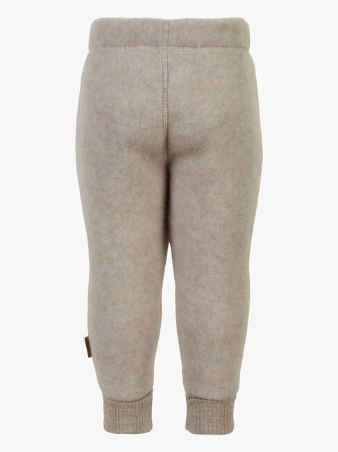 Mikk-Line Ullfleecebyxor Baby, Melange Offwhite