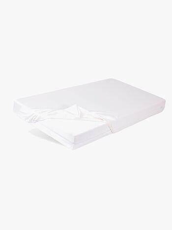 BabyMatex Hygienic Jersey Vattentätt Dra-på-lakan för Spjälsäng 60 x 120 cm, Vit