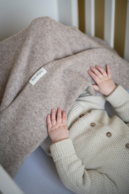 Baby's Only Baby Crib Filt Merinoull TOG 1, Brushed Sand