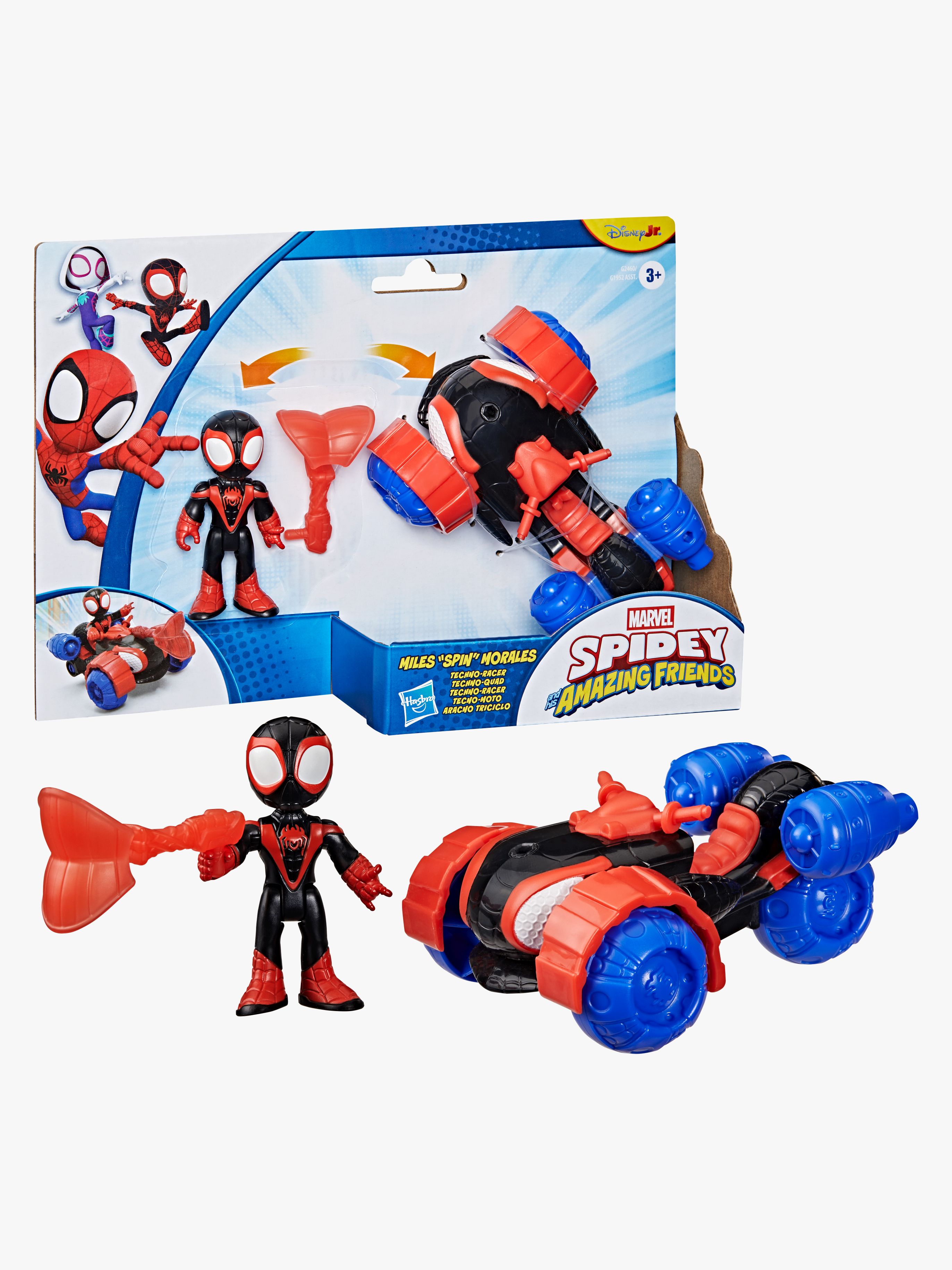 Spidey And His Amazing Friends Figur med Fordon Miles "Spin" Morales Techno-Racer