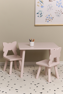 Alice & Fox MILA Tisch und Stühle, Rosa