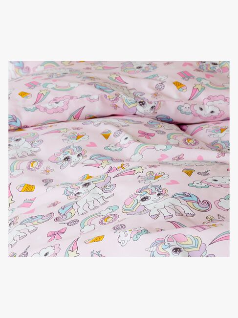 Borganäs Bäddset 150x210 Enhörning, Rosa
