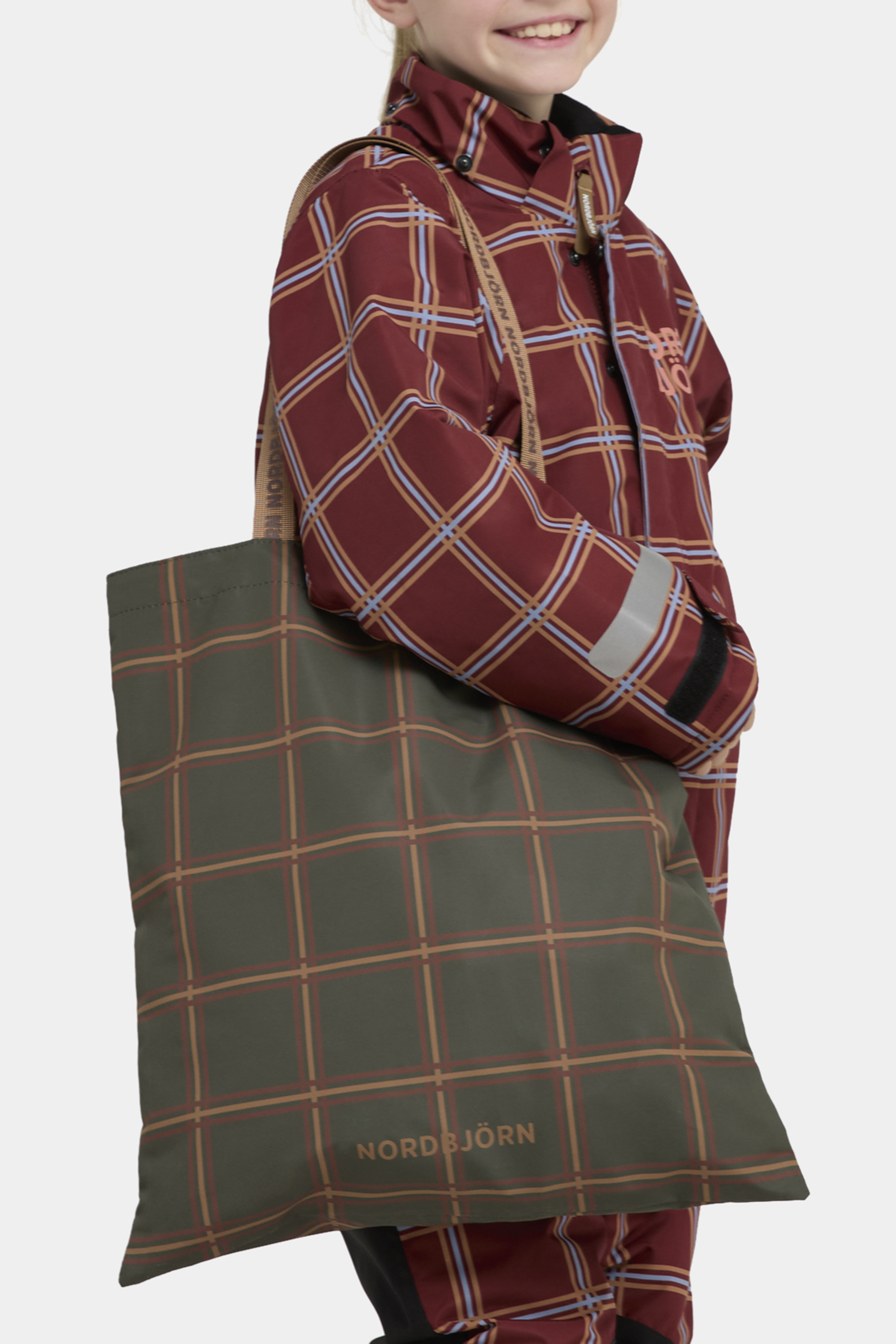 Nordbjörn Kungsfors Tote Bag, Grön/Rutig