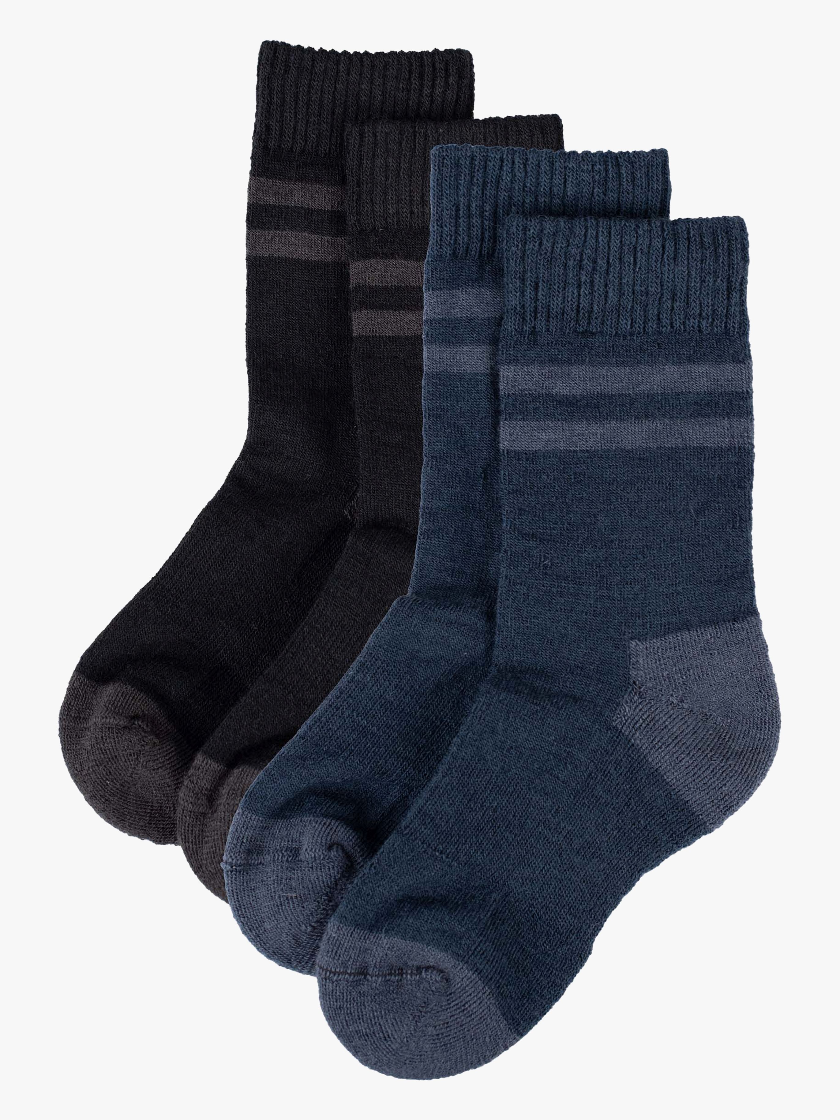 Lindberg Vandra Strumpor Merinomix 2-pack, Black/Navy, 25-28
