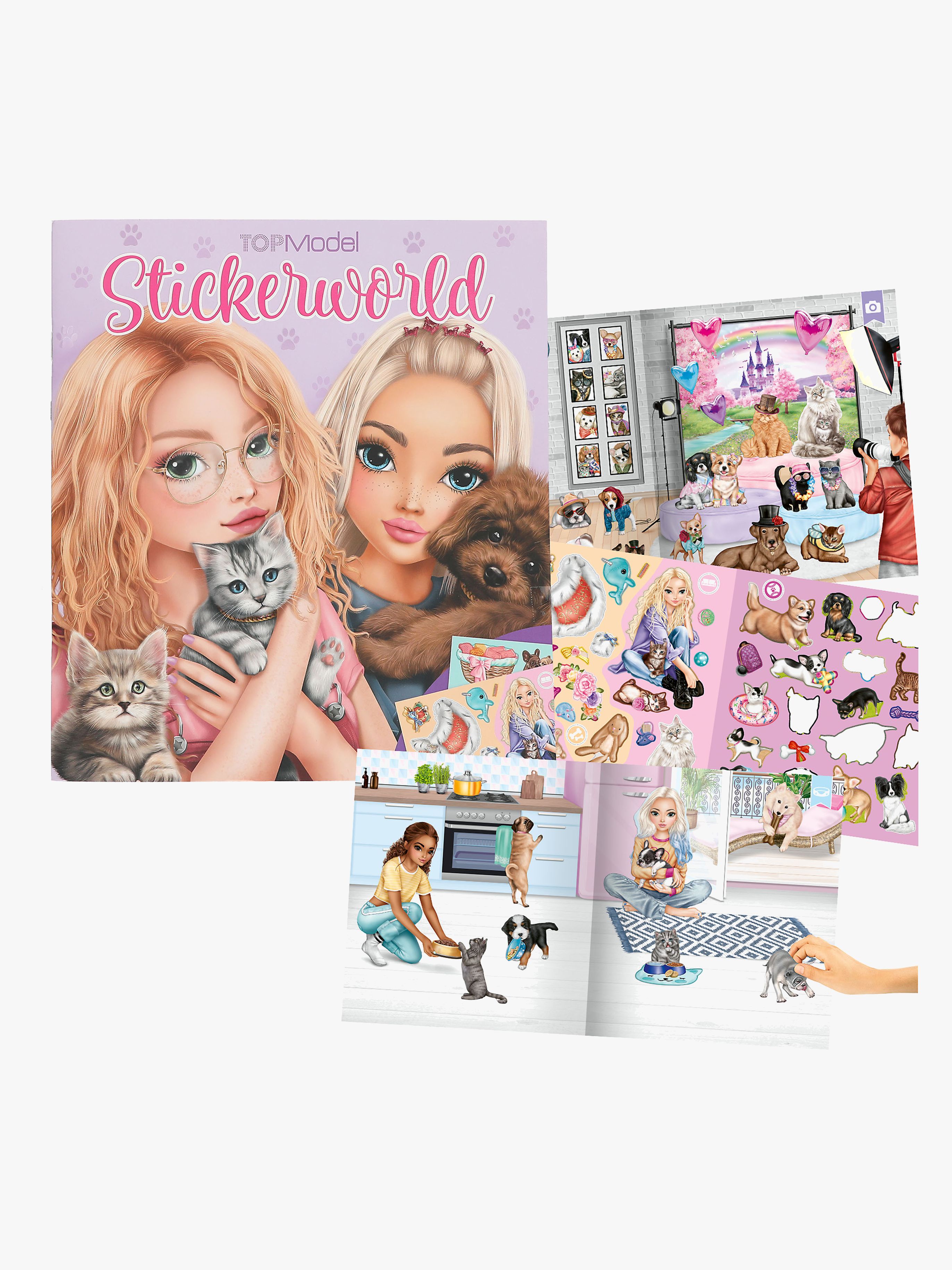 TOPModel Stickerworld Klistermärkesbok Kitty &  Doggy