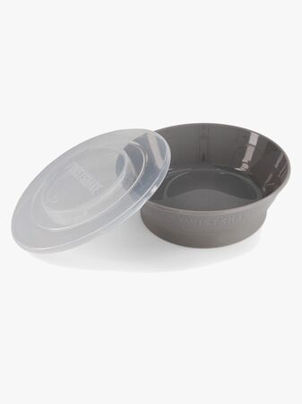 Twistshake Djup Tallrik med Lock, Grå
