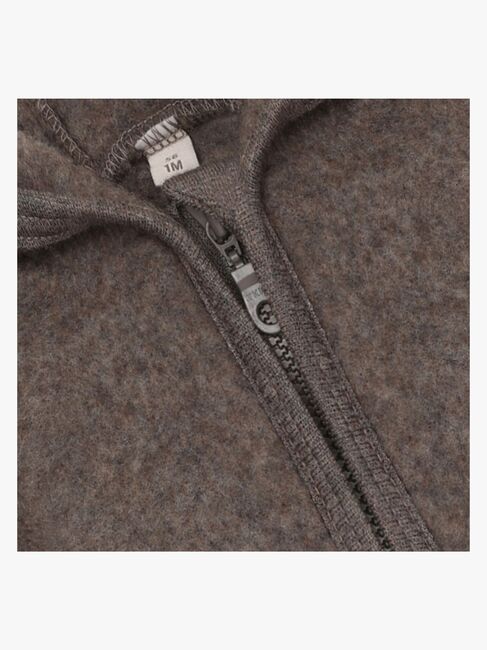 Huttelihut Ullfleecejacka Merinoull, Brown Melange