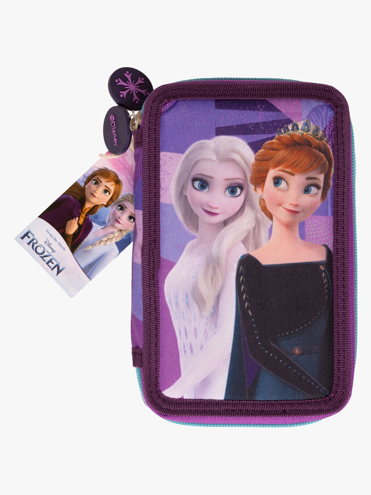 Disney Frozen Dubbelpennfodral, Lila