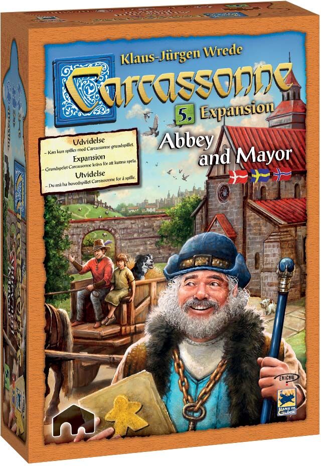 Asmodee Carcassonne Expansion 5: Abbey &  Mayor