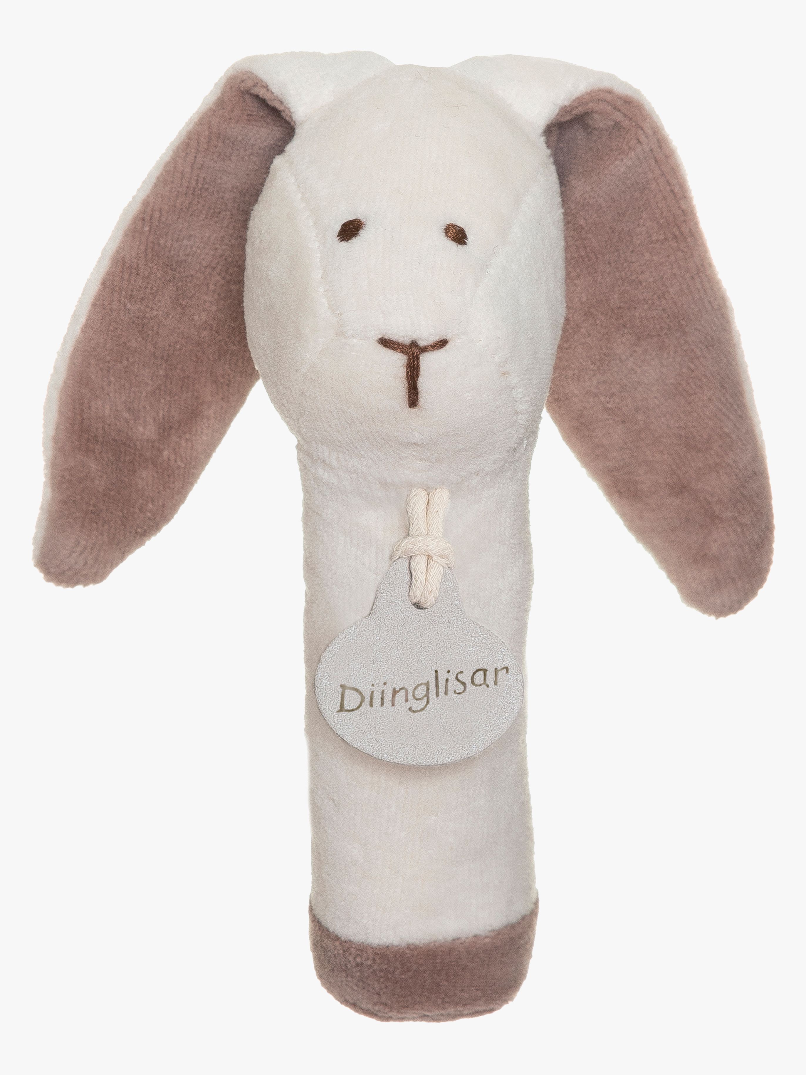 Teddykompaniet Diinglisar Kanin Skallra, White