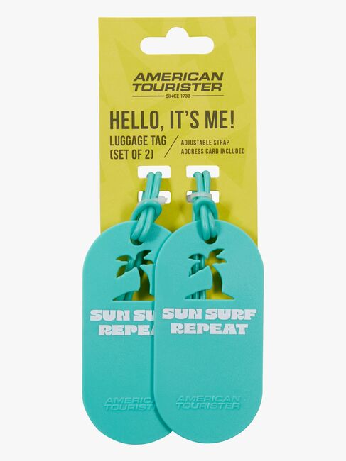 American Tourister Fun Tags Bagagetag 2-Pack, Sun Surf Repeat