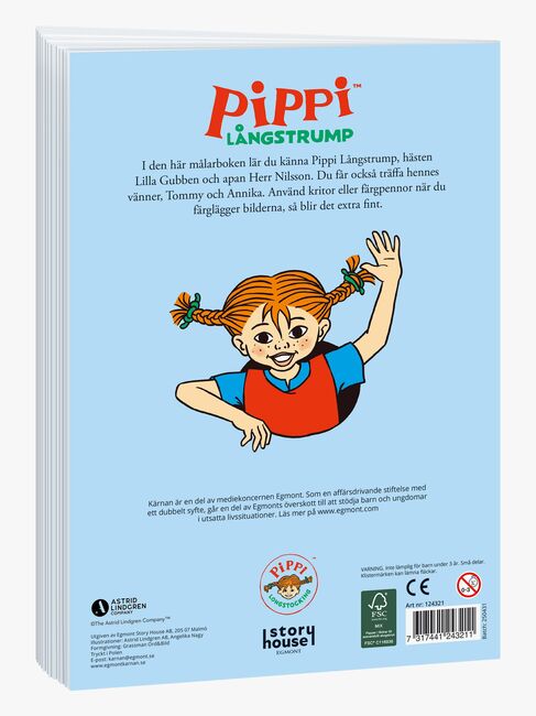 Egmont Kärnan Pippi Långstrump Målarbok