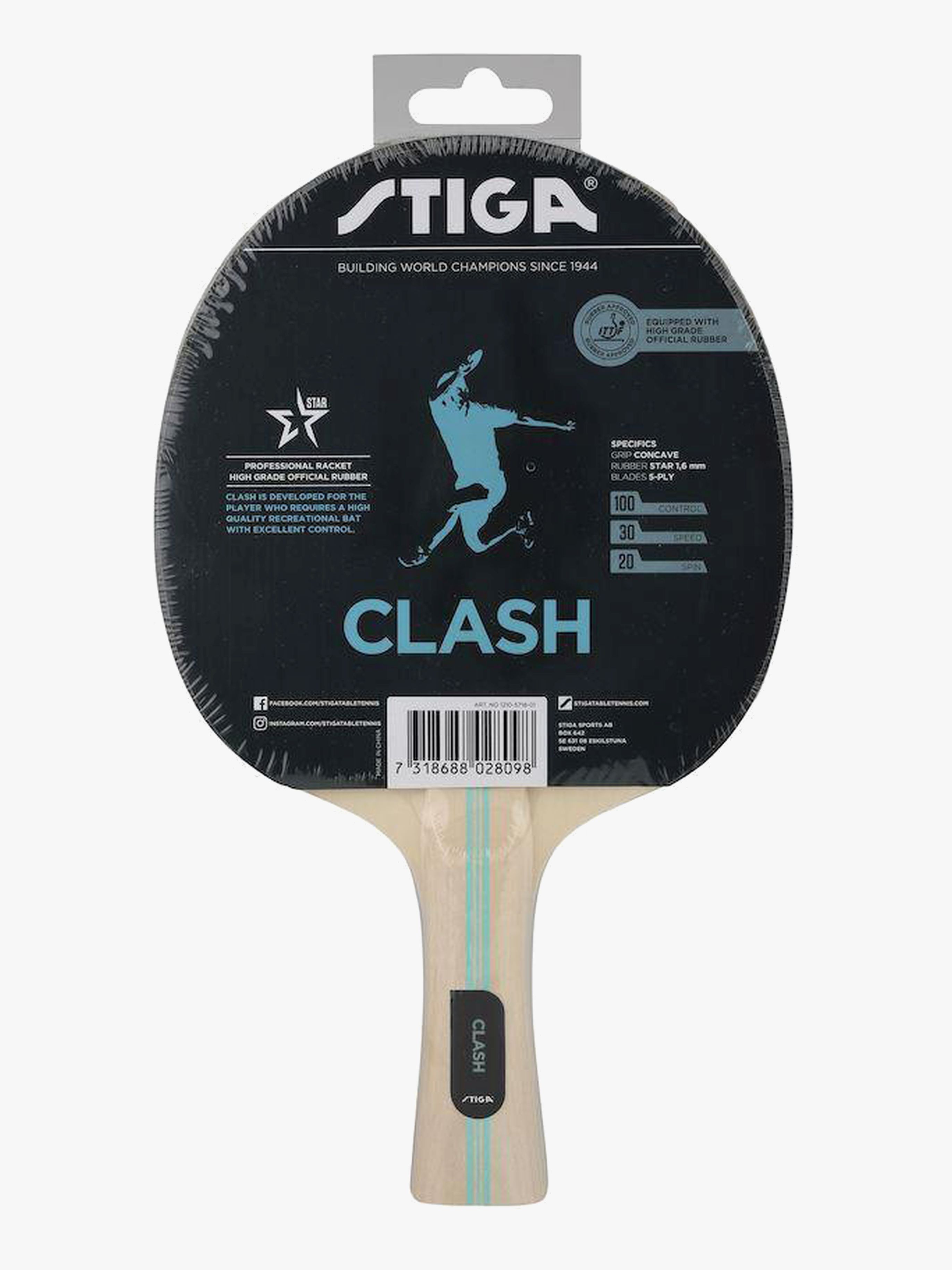 STIGA Bat Clash Hobby Pingisracket, Blue