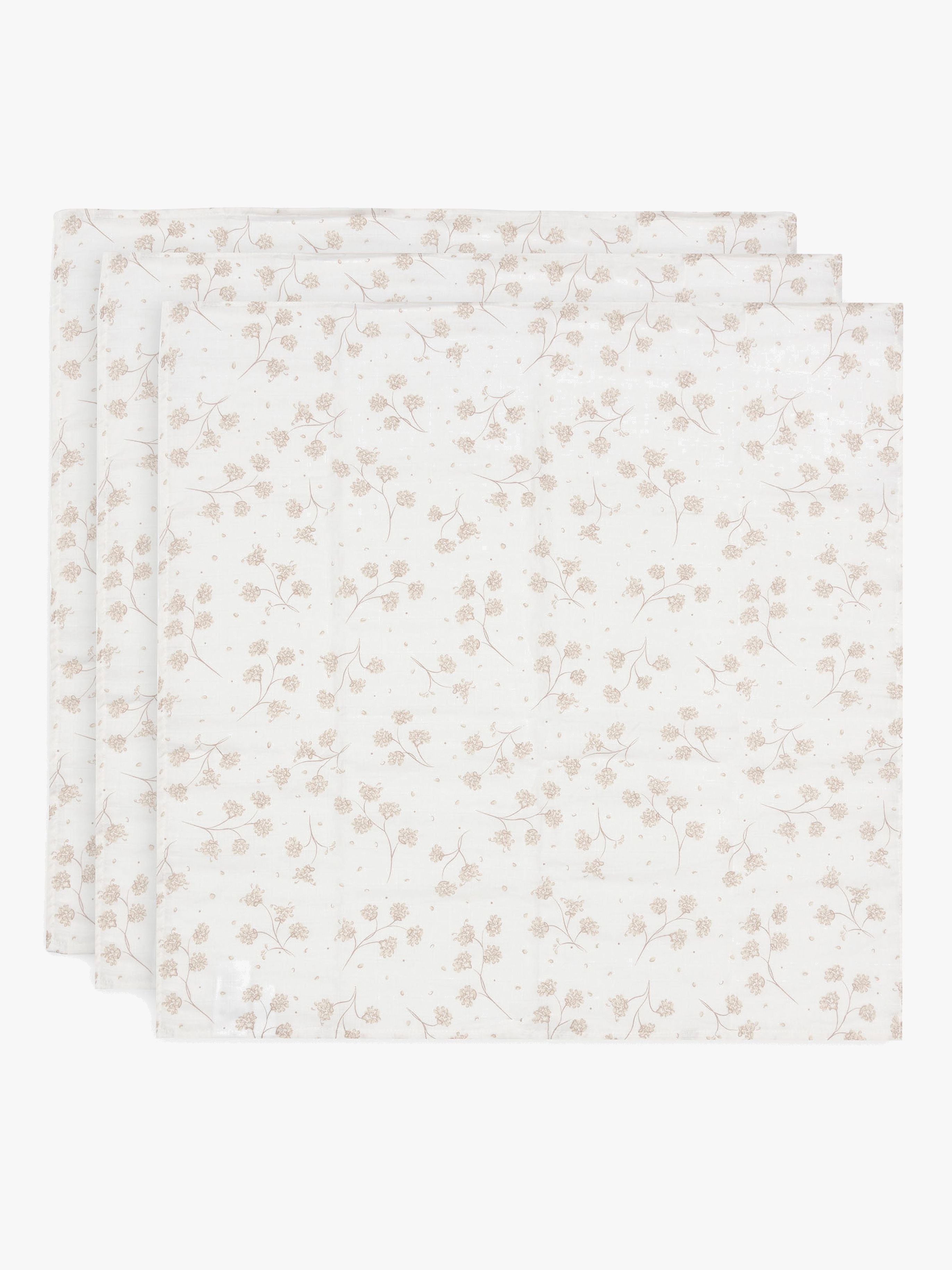 Jollein Muslinfilt 70×70 cm 3-Pack Leafy Dreams