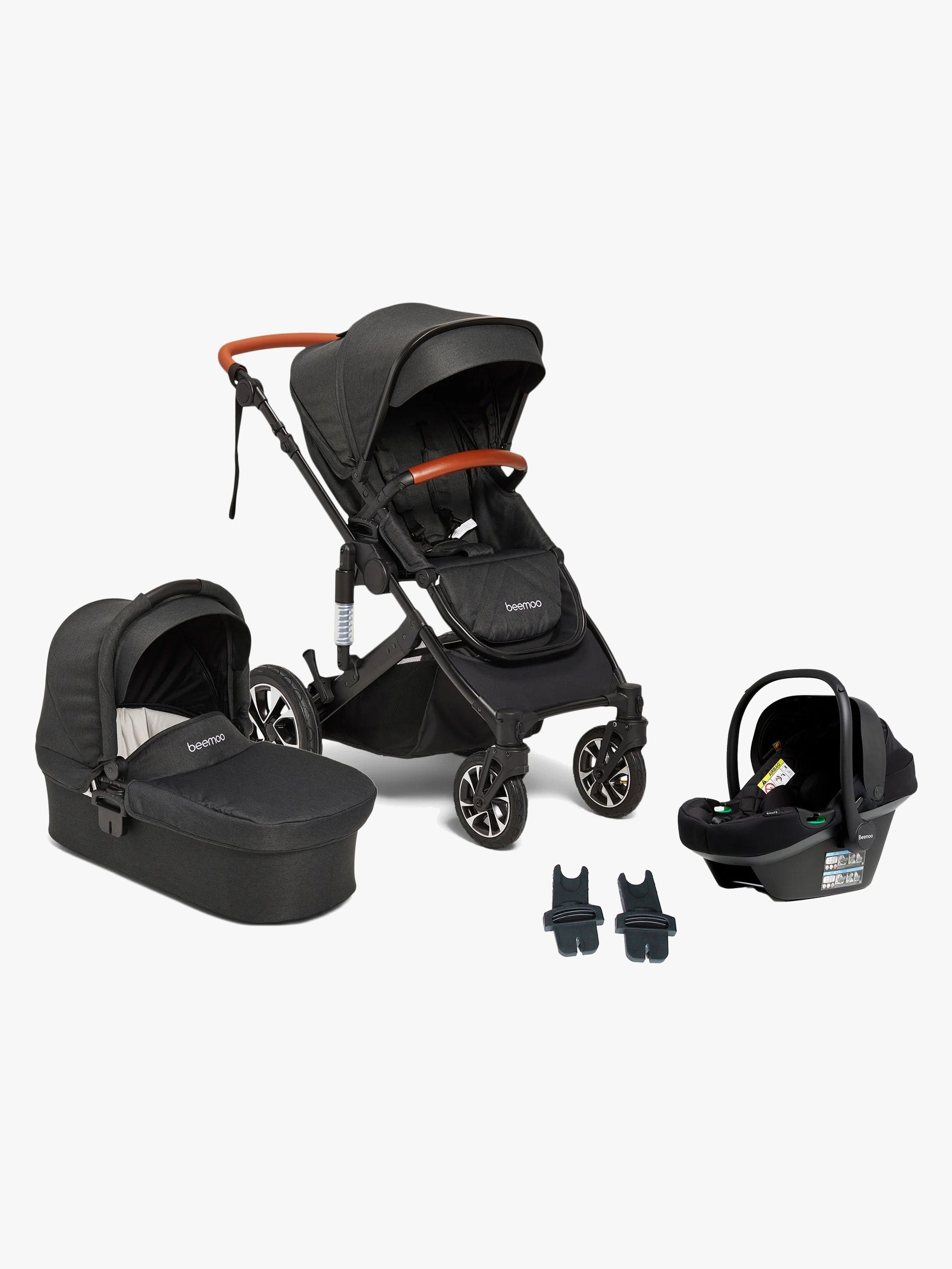 Beemoo Maxi 4 Duovagn med Route i-Size – komplett paket från nyfödd