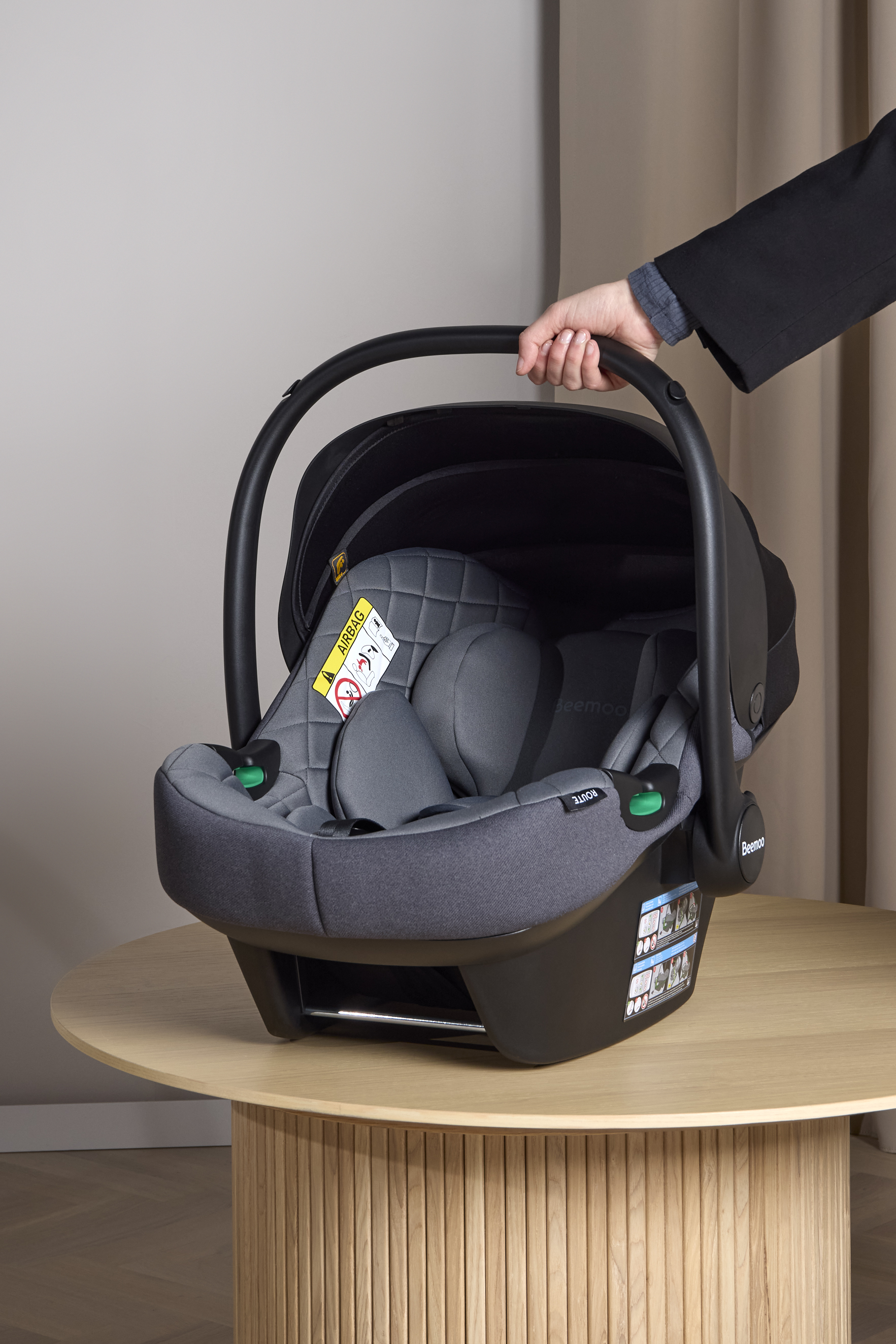 Beemoo Route i-Size Babyskydd, Mineral Grey