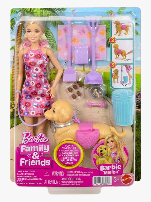 Barbie Family & Friends Malibu Lekset Hundrastning