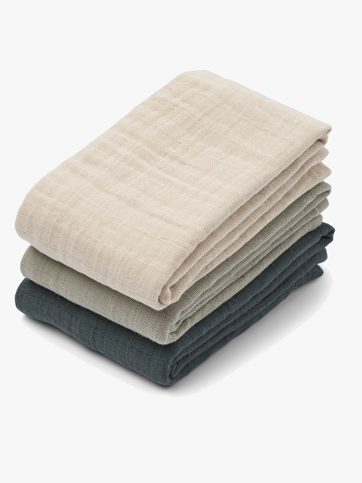 LIEWOOD Lewis Muslinfilt 3-Pack, Dove Blue