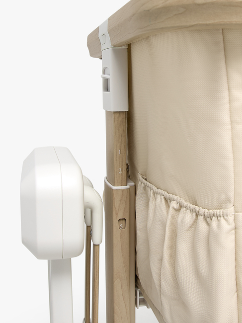 Beemoo CARE AutoMotion Bedside Crib, Beige/Trä