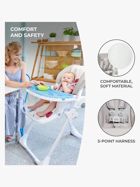 Kinderkraft Yummy Matstol, Grå