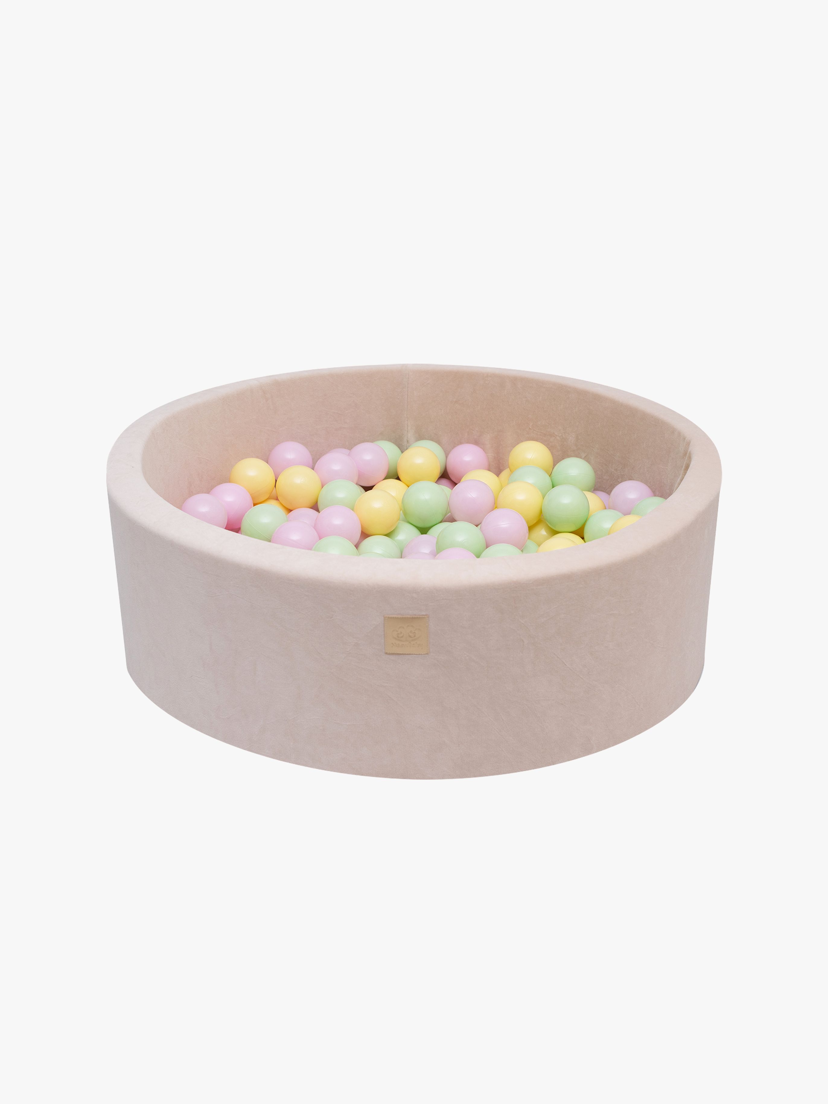 Meowbaby  Runt Bollhav Sammet 30x90, Ecru