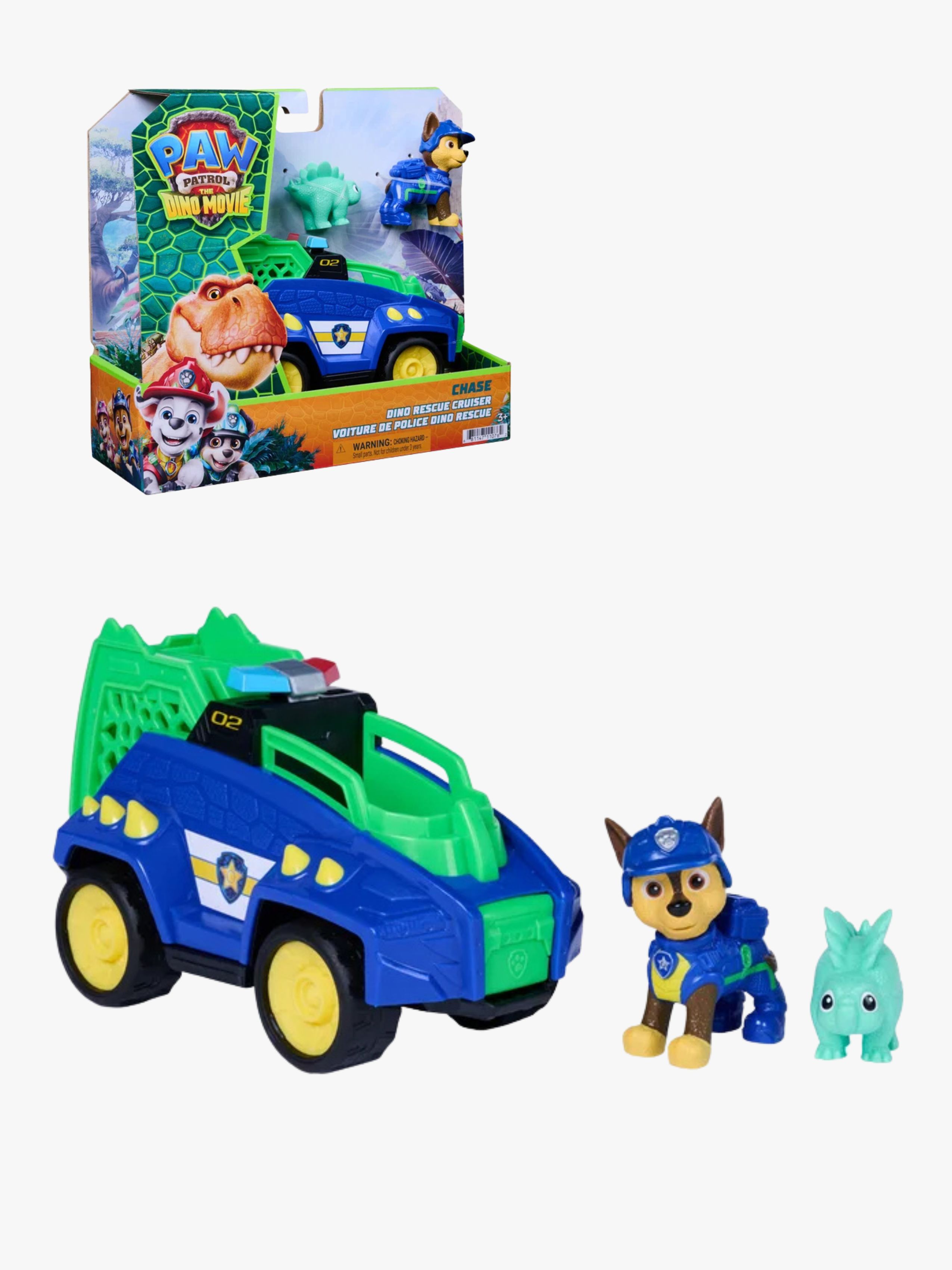 Paw Patrol Dinosaurie-Filmen Dino Rescue Fordon Med Figur Chase