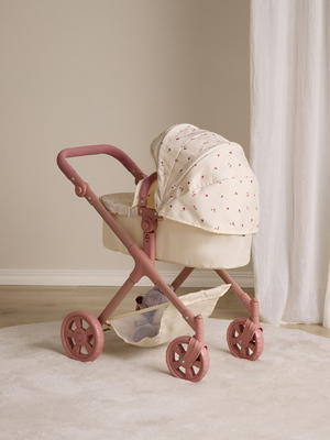 Cloudberry Castle 2-I-1 Dukkevogn Small, Rosa