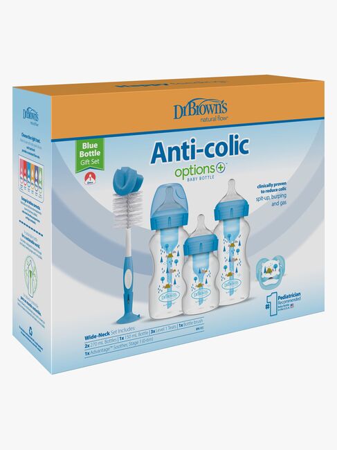 Dr. Brown's Wide Neck Options+ Gåvoset, Blå