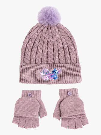 Disney Lilo & Stitch Mössa och Vantar, Rosa