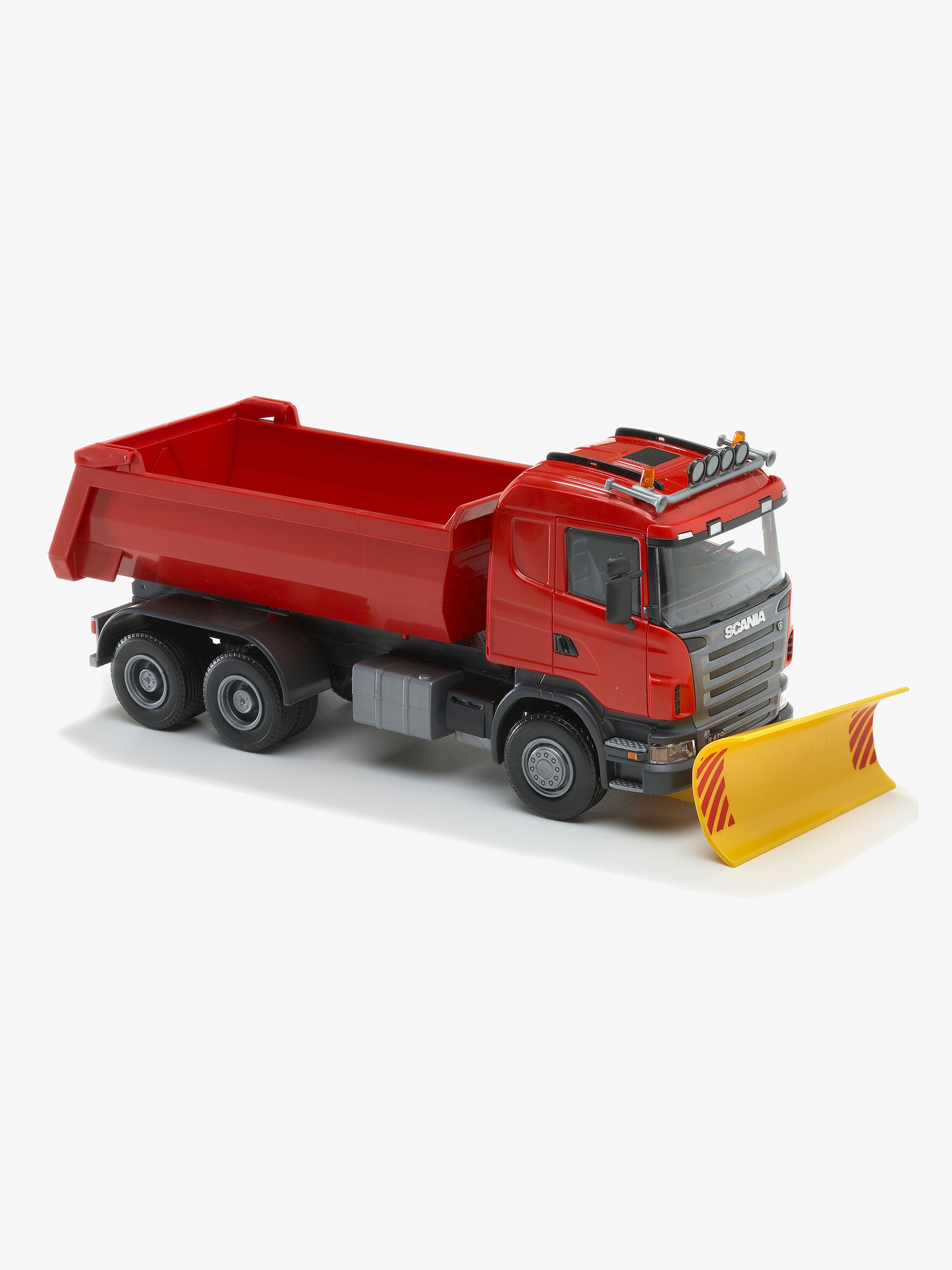 Emek Tipplastbil Scania Med Plog, Röd