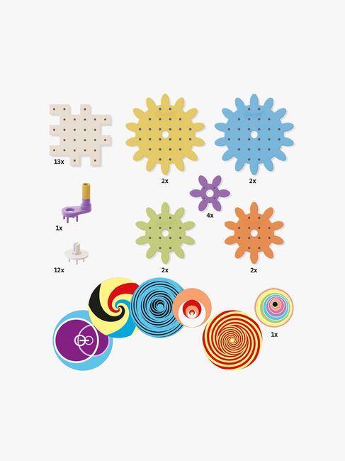 Quercetti Kaleido Kugghjul Konstruktionsspel ECO+